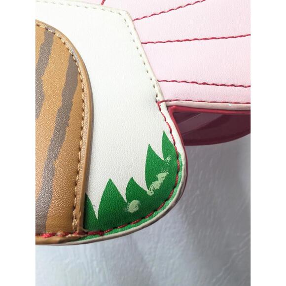 Novelty Mushroom Toadstool Purse Crossbody Bag Red Faux Leather Gift - Picture 5 of 6